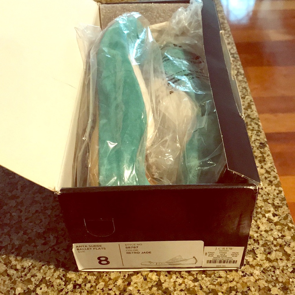 J Crew Anya Suede Ballet Flats